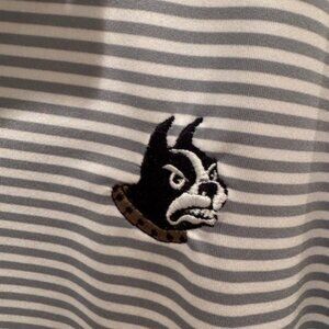 Men's XXL Wofford College Gray and White Striped Polo